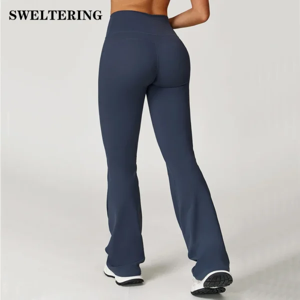 Women's Bell-Bottom Leggings – High Waist Push-Up Wide Leg Yoga & Workout Pants